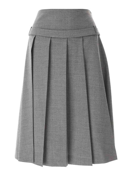 Light Wool Pleated Skirt