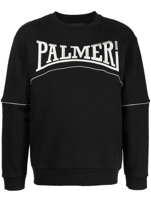 Logo-embroidered organic cotton sweatshirt - Black