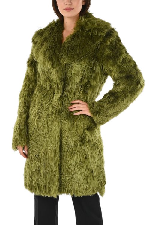 Green Shawl lapel Trench Coat