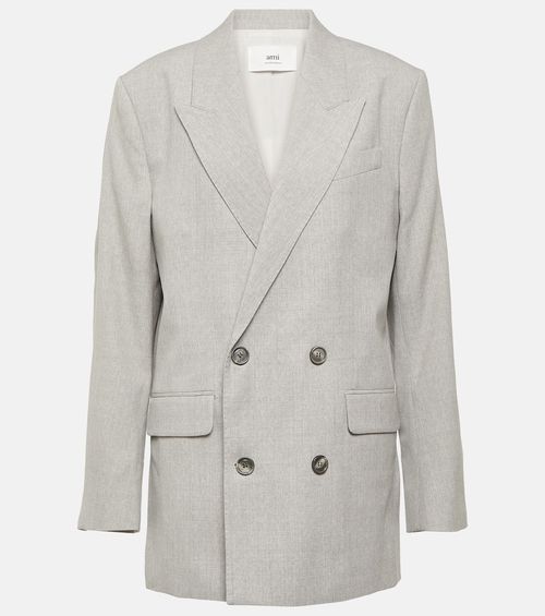 Double-breasted wool blazer