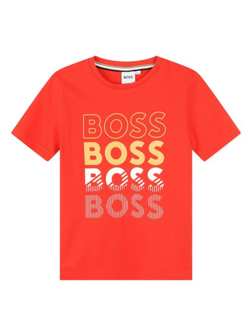 Logo-print cotton T-shirt - Red