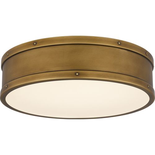 Weathered Brass LED Flush Mount from the Quoizel Flush Mount Collection