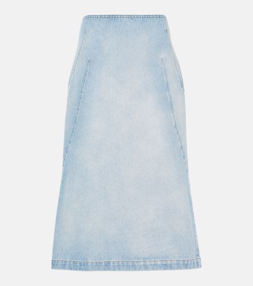 Denim midi skirt