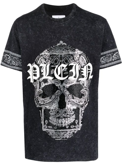 SS Paisley Strass T-shirt - Black