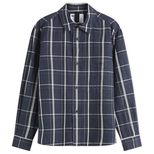 Men's Overall Shirt in Slate Blue/Off White