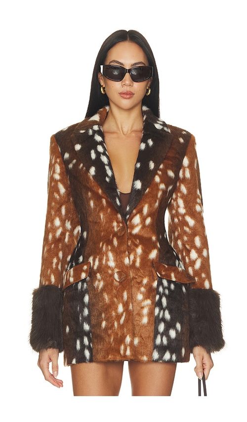 AFRM Edel Blazer in Bambi Hair Faux Fur. XS also in