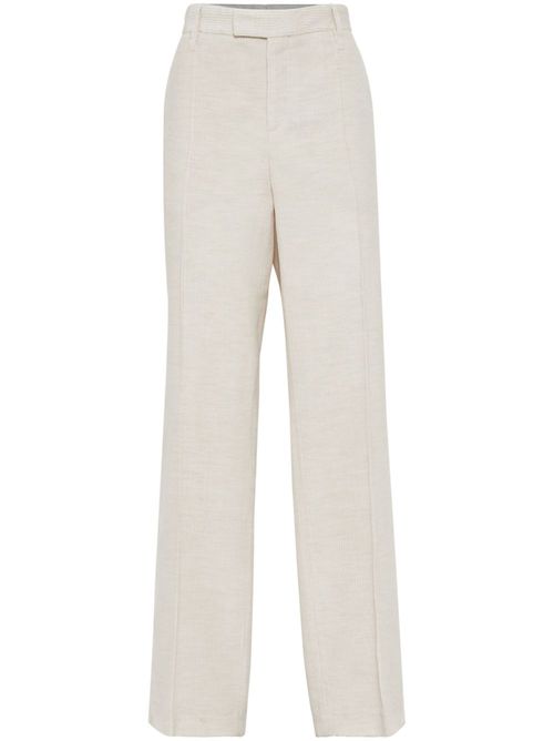 Straight-leg corduroy trousers - White