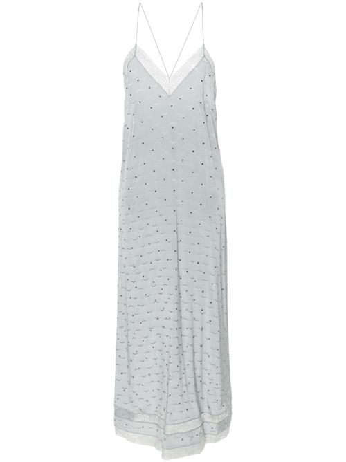 Reman silk maxi dress - Blue