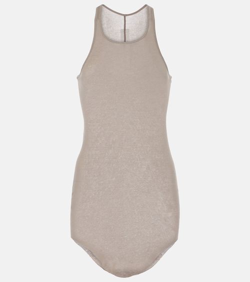 Ribbed-knit cotton tank top