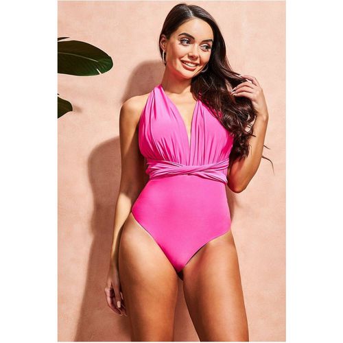 Goddiva Multiway Swimsuit - Cerise