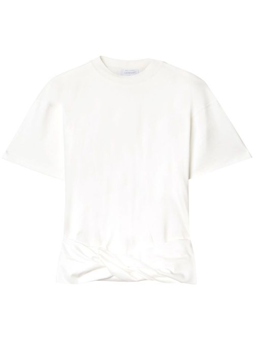 Arrows-motif twisted cotton shirt