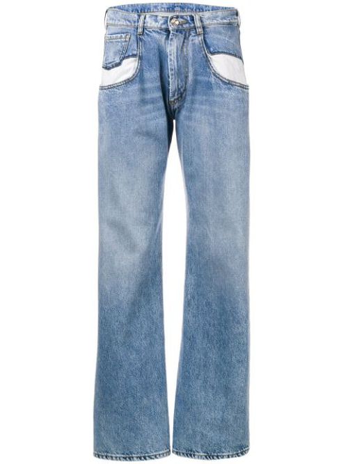 Washed bootcut jeans