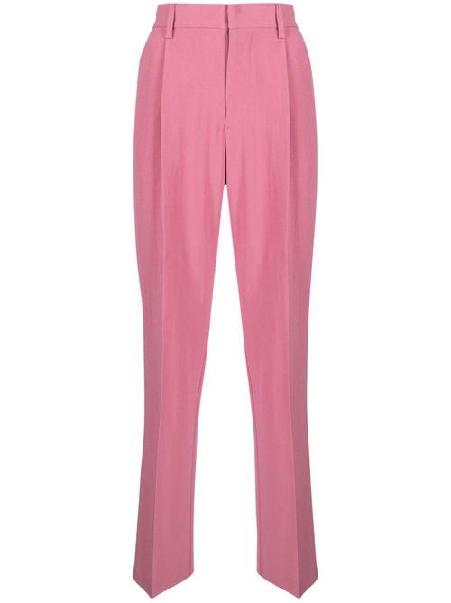 Tailored straight-leg trousers - Pink