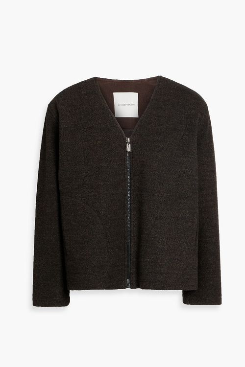 Wool-blend bouclé jacket - Green - IT 48