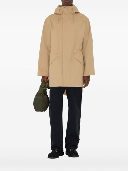 Bonded gabardine parka - Neutrals