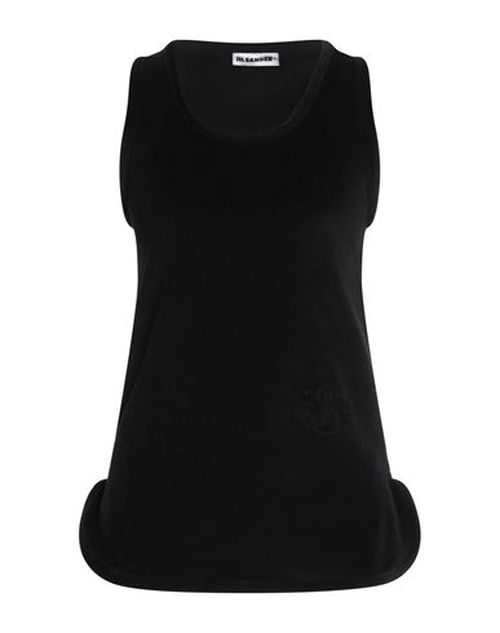 Woman Tank top Black Size L Cotton, Polyester