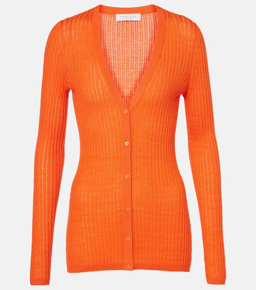 Emma pointelle cashmere and silk cardigan