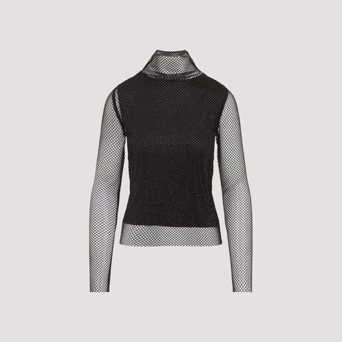 Mesh Top with Crystals
