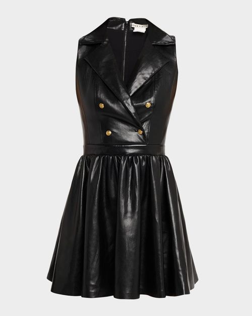 Emmy Sleeveless Vegan Leather Mini Dress