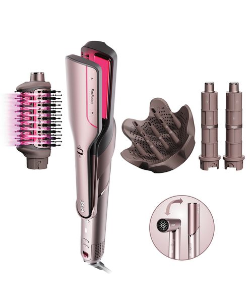 FlexFusion Straight Curly and Coily Hair Straightener Set HS642S - Cosmic Blush