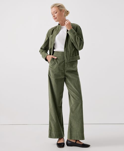 Women's Olivine Modern Corduroy Wide Leg Pant