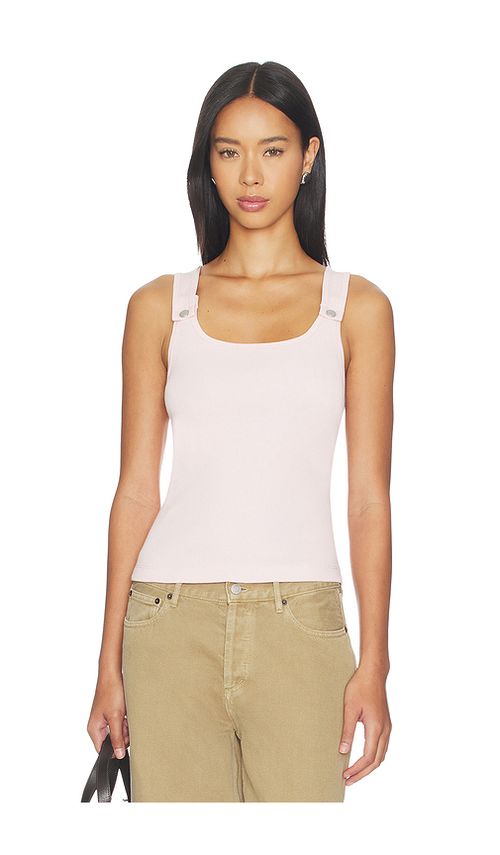 Still Here Snap Tank Top in Pink. - XS also in S, M, L, XL/1X, XXL/2X