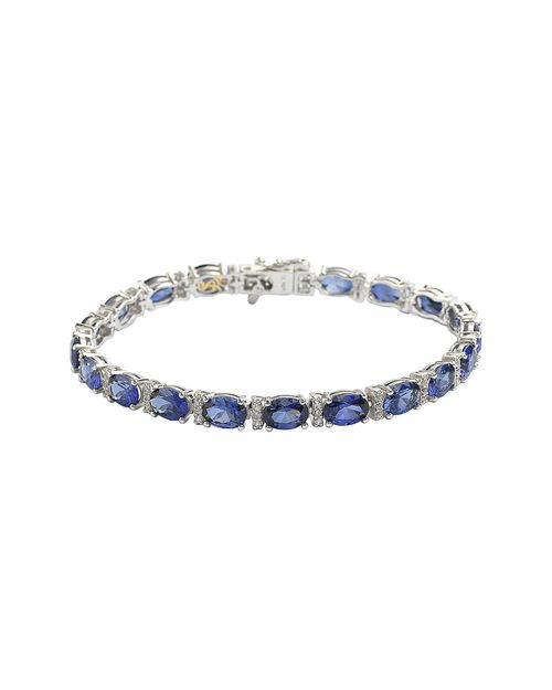 Silver 19.02 ct. tw. Gemstone Bracelet