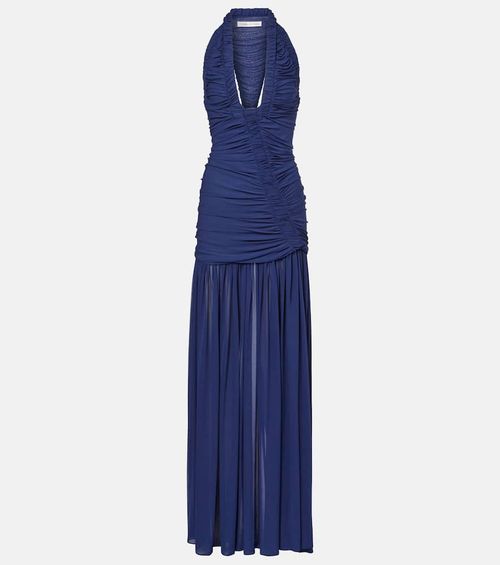 Orion ruched halterneck gown