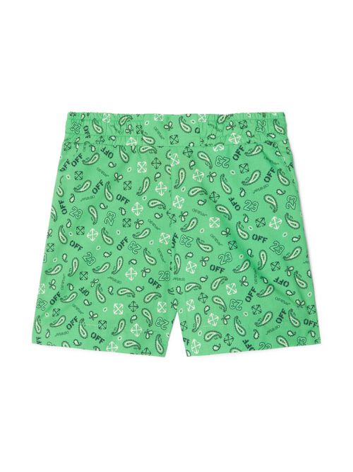 Bandana-print shorts - Green
