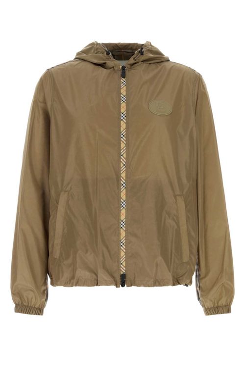 Brown Logo Hooded Jacket