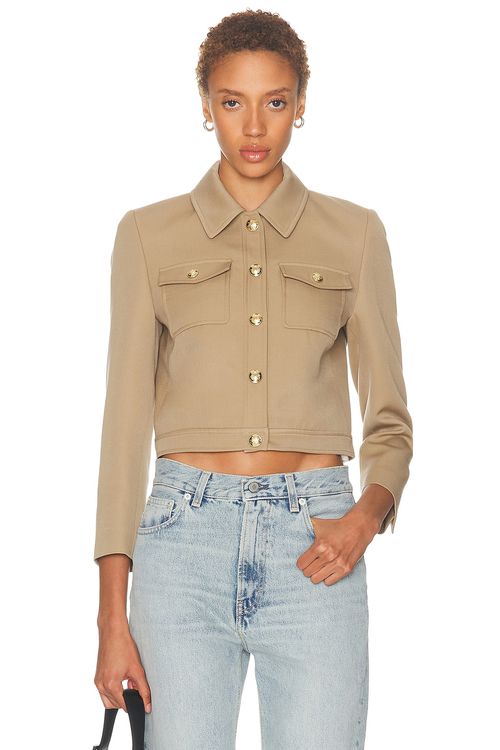 NILI LOTAN JACKE EDNA in British Khaki - Beige. 0 also
