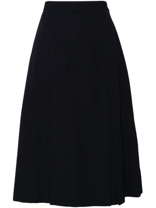 Pleated wool skirt - Blue