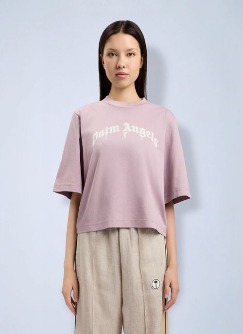 Curved Logo Boxy T-shirt - Woman T