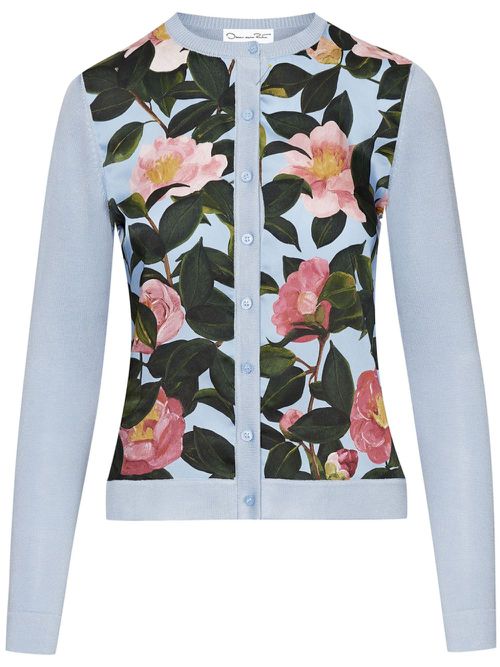 Camellia button-up cardigan - Blue