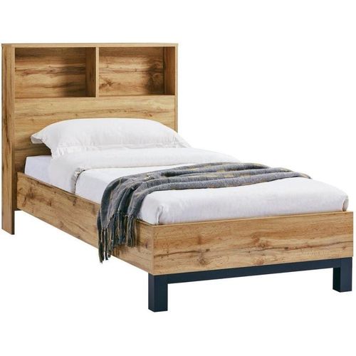 Premium Oak Finish Bookcase Bed