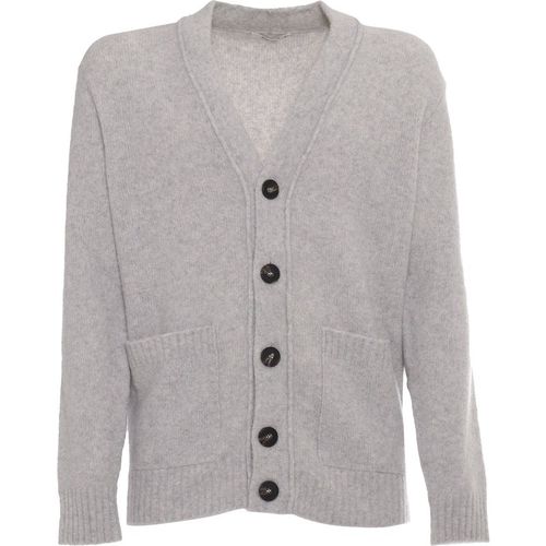 Kangra Cashmere Cardigan Rasato Calato Con Tasche
