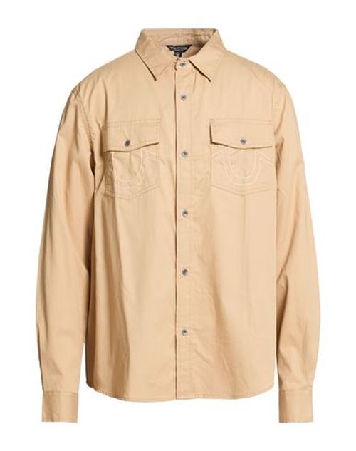 Man Shirt Camel Size L Cotton