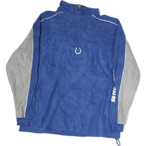 NFL Mens Blue & Grey Zip Jacket L Polyester NFL Logo Casual Sportswear