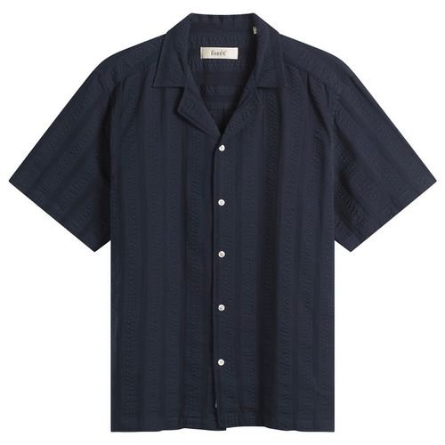 Men's Peer Jacquard Stripe Vacation Shirt in Navy