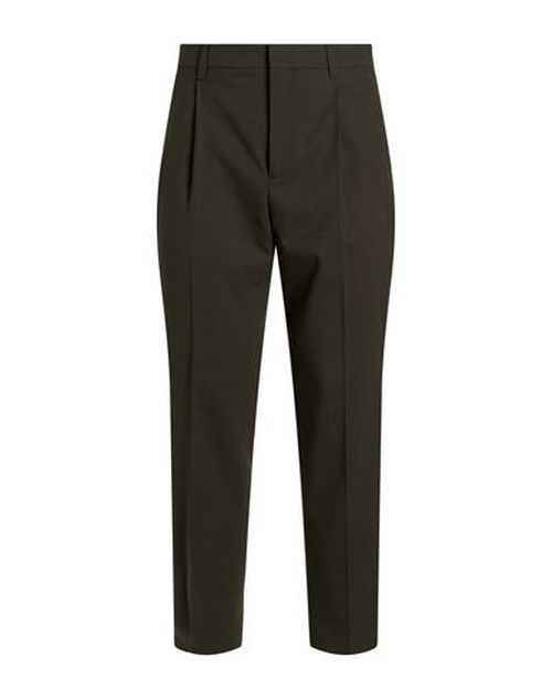 Man Pants Military green Size 32 Virgin Wool, Elastane