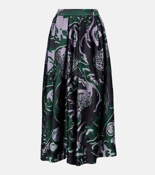 Printed midi skirt