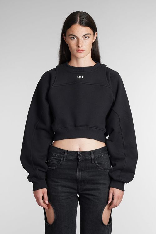 Sweatshirt In Black Cotton