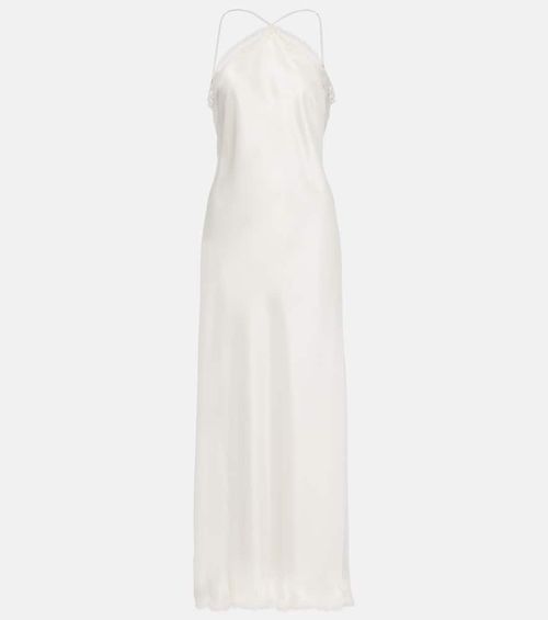 Rixo Bridal Harlan lace-trimmed satin slip dress