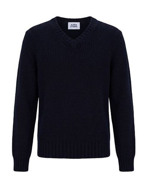 Man Sweater Midnight blue Size 36 Wool, Polyamide, Alpaca wool