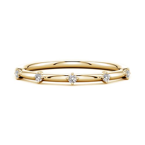 Angara 1.5 MM Round Diamond Five-Stone Station Ring in 14K Yellow Gold