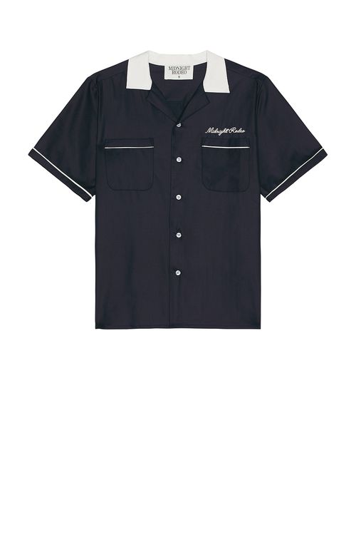 Midnight Rodeo Bowler Shirt in Navy - Navy.  M also in