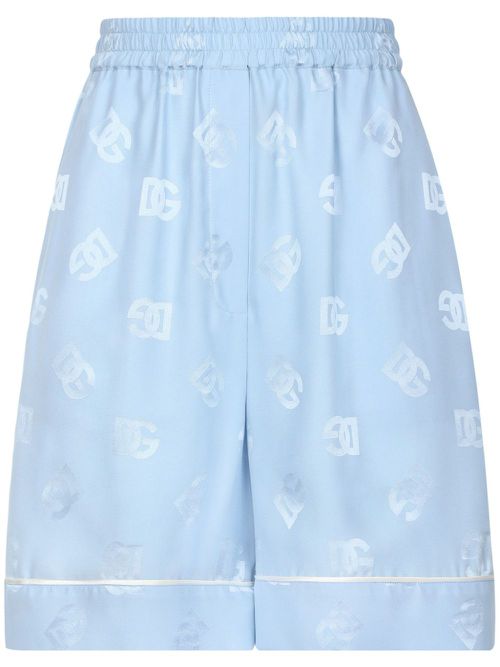 Logo-print shorts - Blue