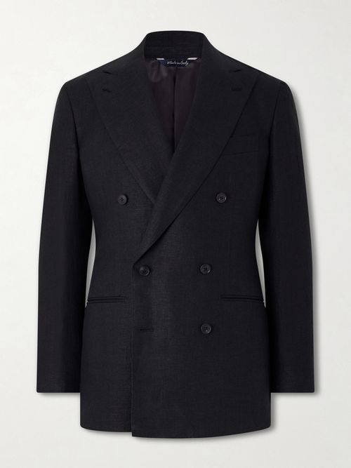 Linen Double-Breasted Blazer