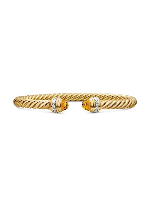 Women's Classic Cablespira Bracelet in 18K Yellow Gold - Citrine