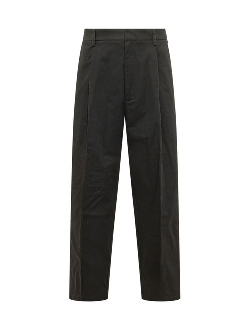 Black Straight Flat Front Pants
